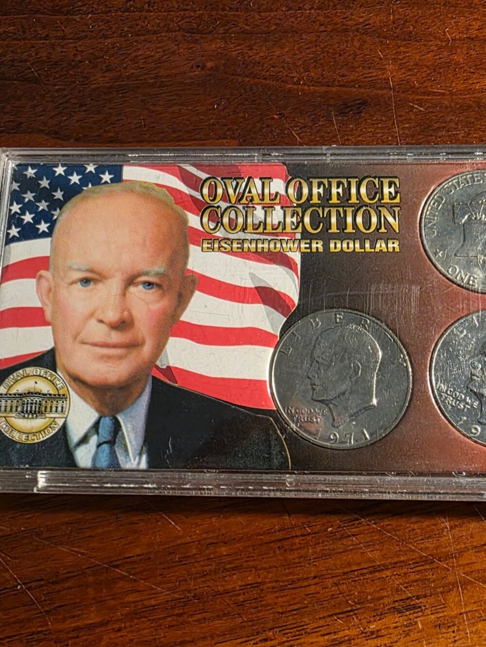 OVAL OFFICE COLLECTION EISENHOWER DOLLARS -3-COIN SET WITH CASE